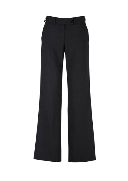 Ladies Mid Rise Adjustable Waist Pant - BLACK