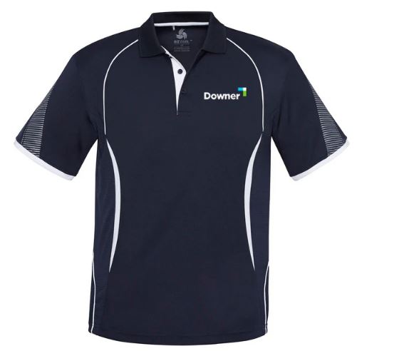 Razor Mens Polo                - NAVY-WHITE