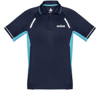 Mens Renegade Short Sleeve Polo - NAVY/SKY/SILVER