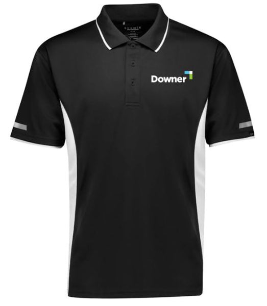 Mens Striker Short Sleeve Polo - Black/White