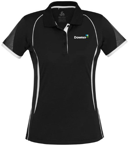 Razor Ladies Polo - BLACK/WHITE