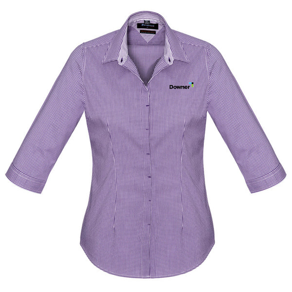 Womens Newport 3/4 Sleeve Shirt - PURPLE REIGN