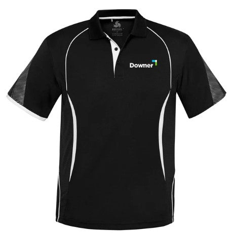 Razor Mens Polo - BLACK/WHITE