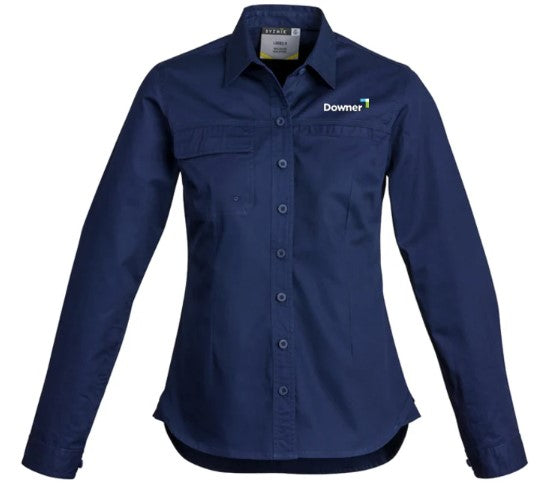 Tradie L-S Shirt Womens - BLUE