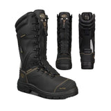 Oliver 350mm Laced In Zip Mining Boot - BLACK