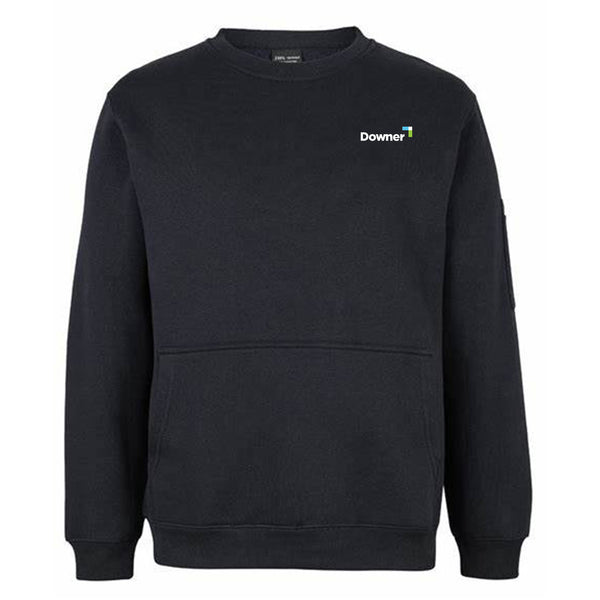 JB's 350 Premium Trade Crew Neck Fleece - BLACK
