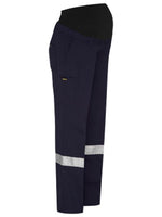 Womens Taped Maternity Drill Work Pants - NAVY