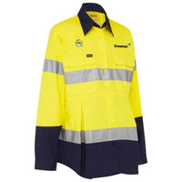 WomensTaped HiVis Mater - Yellow/Navy