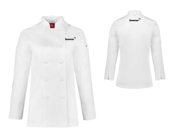 Womens Al Dente Long Sleeve Chef Jacket - WHITE