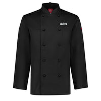 Mens Al Dente Long Sleeve Chef Jacket - BLACK
