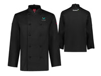 Mens Al Dente Long Sleeve Chef Jacket - BLACK