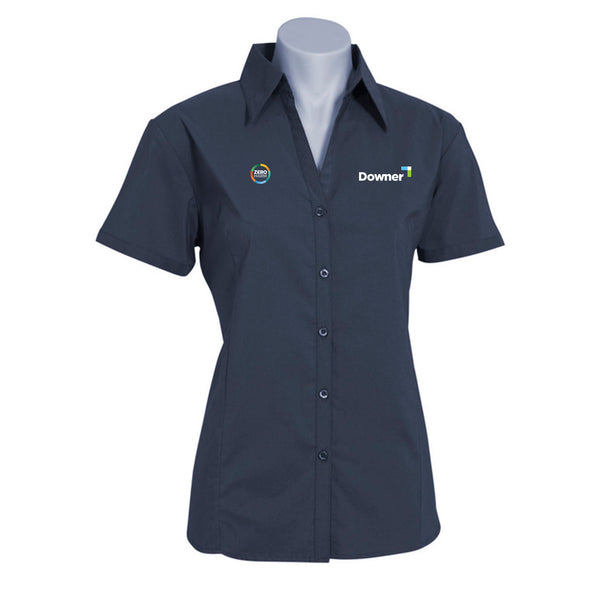 LADIES S-S METRO SHIRT         - CHARCOAL