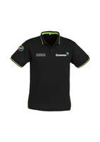 MENS JET POLO - BLACK/BRIGHT GREEN