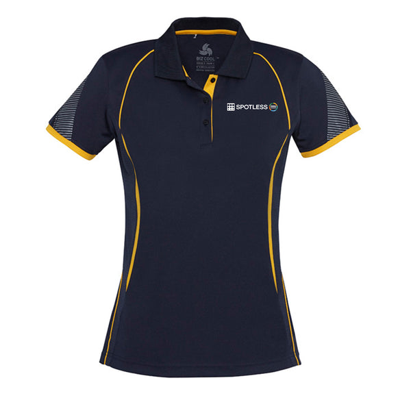 RAZOR LADIES POLO - NAVY/GOLD