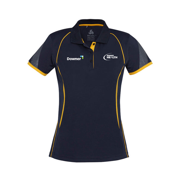 Razor Ladies Polo       - Navy-Gold