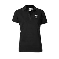 Womens Oceana Short Sleeve Polo - BLACK