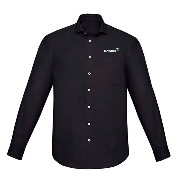 Mens Charlie Classic Fit Long Sleeve Shirt - BLACK