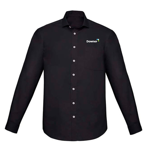 Mens Charlie Classic Fit Long Sleeve Shirt - BLACK