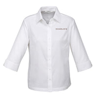 Women's Luxe 3/4 Sleeve Shirt - WHITE