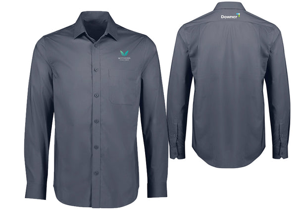 Mens Mason Classic Long Sleeve Shirt - SLATE