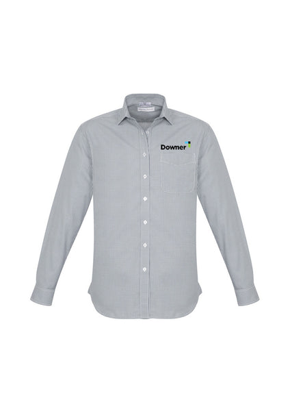 Mens Ellison Long Sleeve Shirt - SILVER