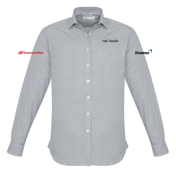 Mens Ellison Long Sleeve Shirt - SILVER