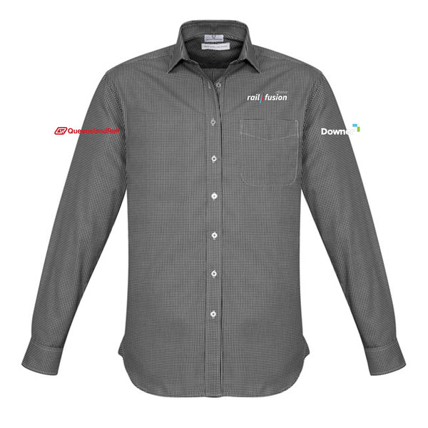 Mens Ellison Long Sleeve Shirt - BLACK