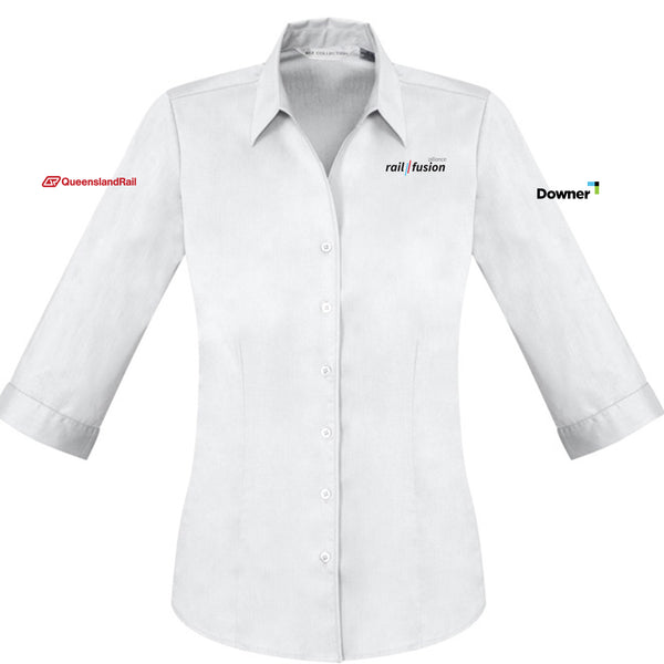 Womens Monaco 3/4 Sleeve Shirt - WHITE