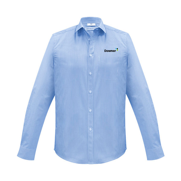 Mens Euro Long Sleeve Shirt - BLUE