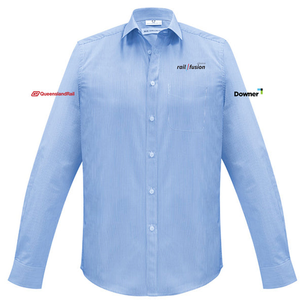 Mens Euro Long Sleeve Shirt - BLUE