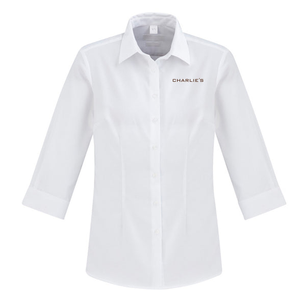 Women's Regent 3/4 Sleeve Shirt - WHITE