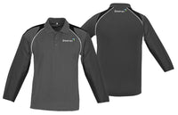 MTO Men's Long sleeve Triton Polo - ASH/BLACK/WHITE - 5XL