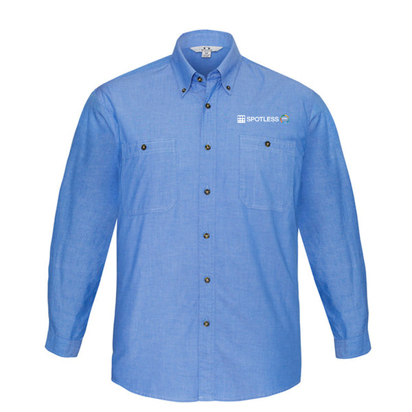 Mens Chambray Long Sleeve Shirt - CHAMBRAY