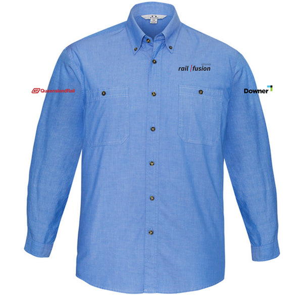 Mens Chambray Long Sleeve Shirt - CHAMBRAY