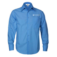 Mens Metro Long Sleeve Shirt -MID BLUE