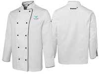 Chef Jacket L/S - WHITE/BLACK