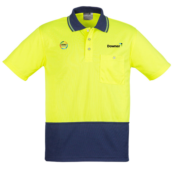 Basic Day Only S-S Polo - Yellow-Navy