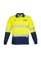 Day-Ngt Hooped L-S Polo - Yellow/Navy