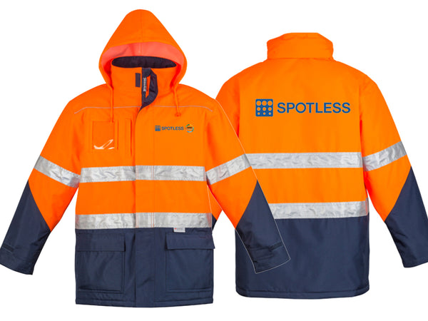 Day-Night Storm Jacket  - Orange-Navy