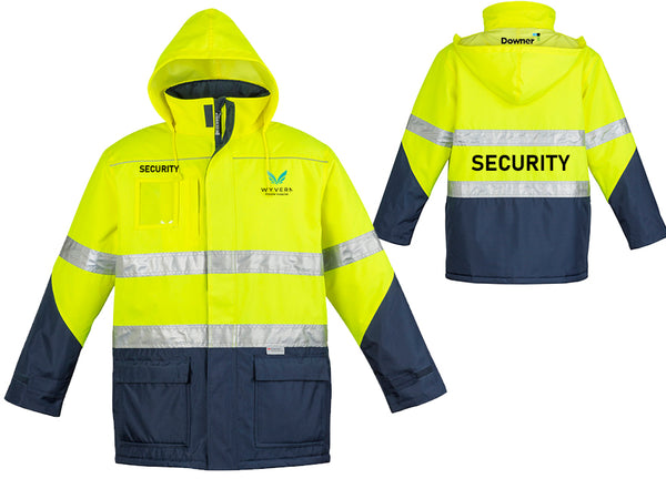 Men's Hi Vis Storm Jacket - YELLOW/NAVY