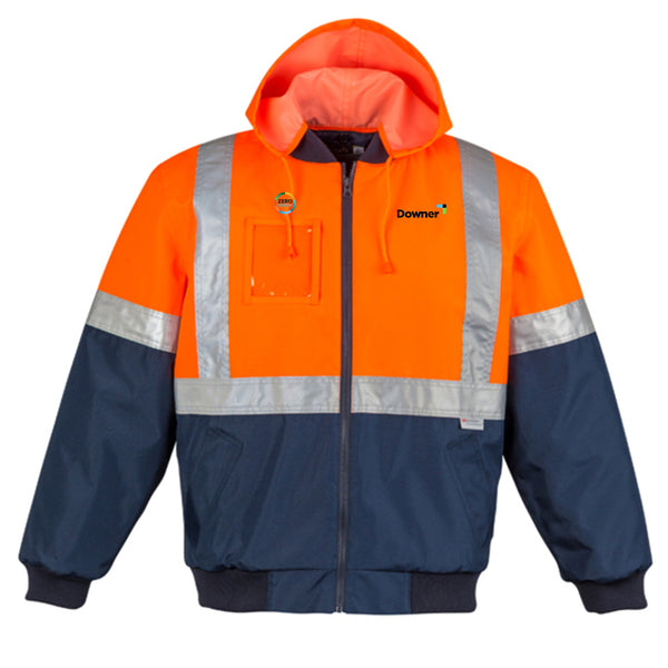 Men's Hi Vis Quilted Flying Jacket - ORANGE/NAVY