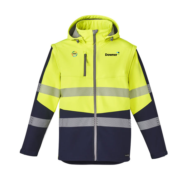 Unisex Streetworx 2 In 1 Stretch Softshell Jacket - YELLOW/NAVY