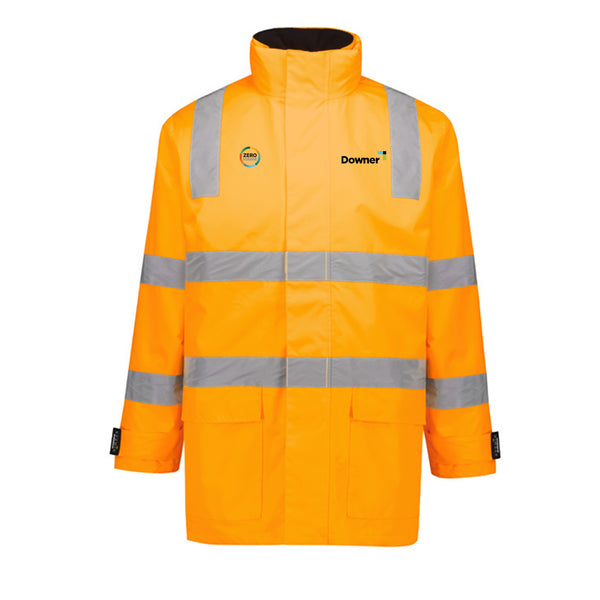 Unisex Hi Vis VIC Rail 4 In 1 Waterproof Jacket - ORANGE