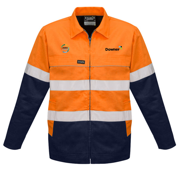 Cotton Drill Jacket Tap - Orange-Navy