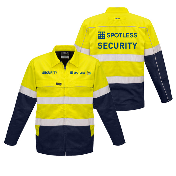 Cotton Drill Jacket Tap - Yellow-Navy