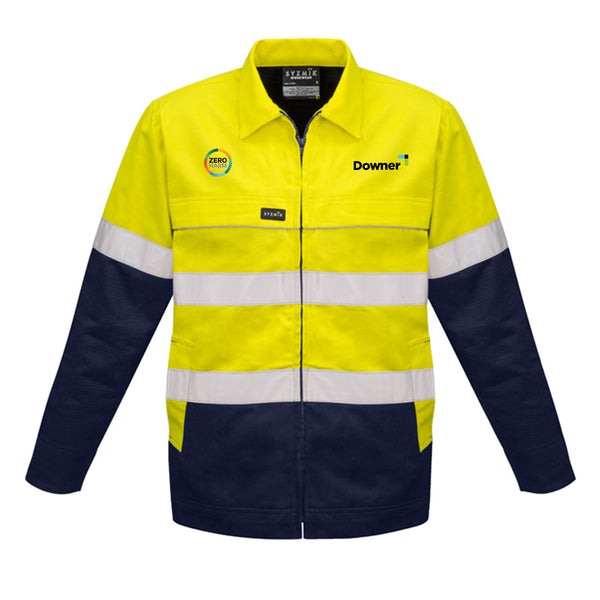 Cotton Drill Jacket Tap - Yellow-Navy
