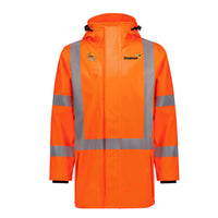 Mens Hi Vis X Back Heavy Duty Waterproof Jacket - ORANGE