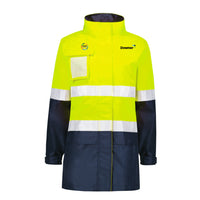 Womens Hi Vis Ultralite Waterproof Jacket - YELLOW/NAVY