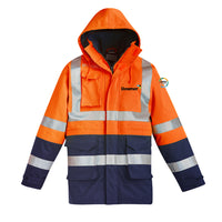 Mens FR Waterproof Jacket      - Orange/Navy