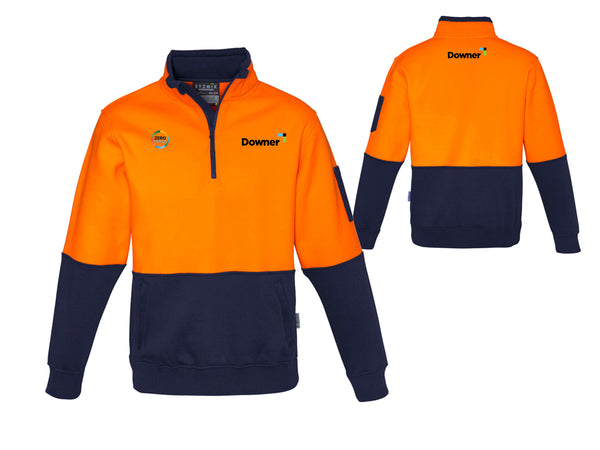 D-N HOOPED FLEECE - ORANGE-NAVY